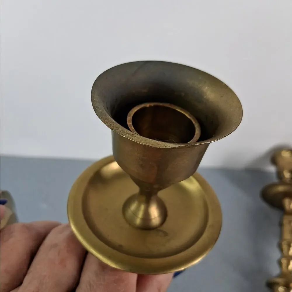 Pair Vintage Brass Plated 11.5